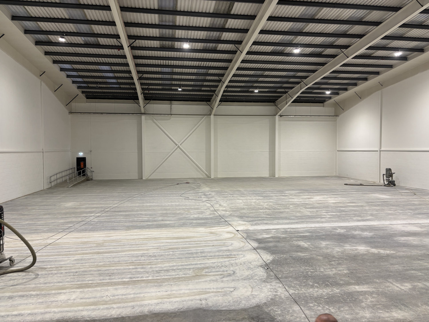 Prepared sub-floor before the resin system was installed